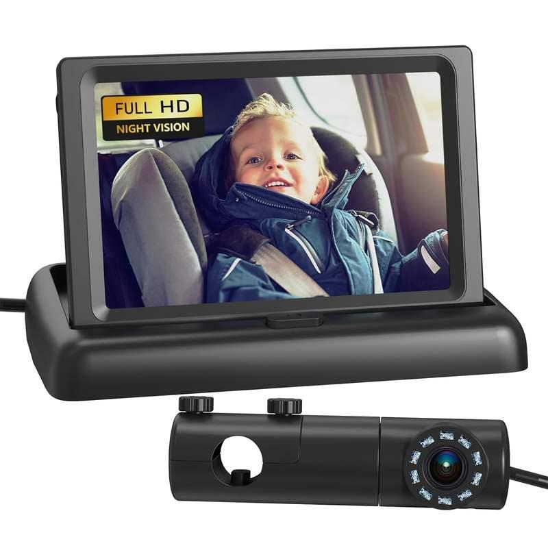 Baby Car Camera with HD Display, 4.3-inch Monitor & Night Vision