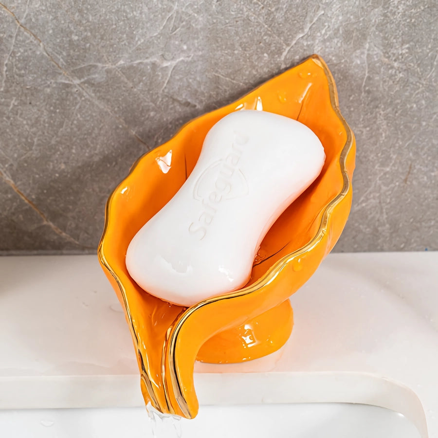 Elegant Ceramic Leaf Soap Dish