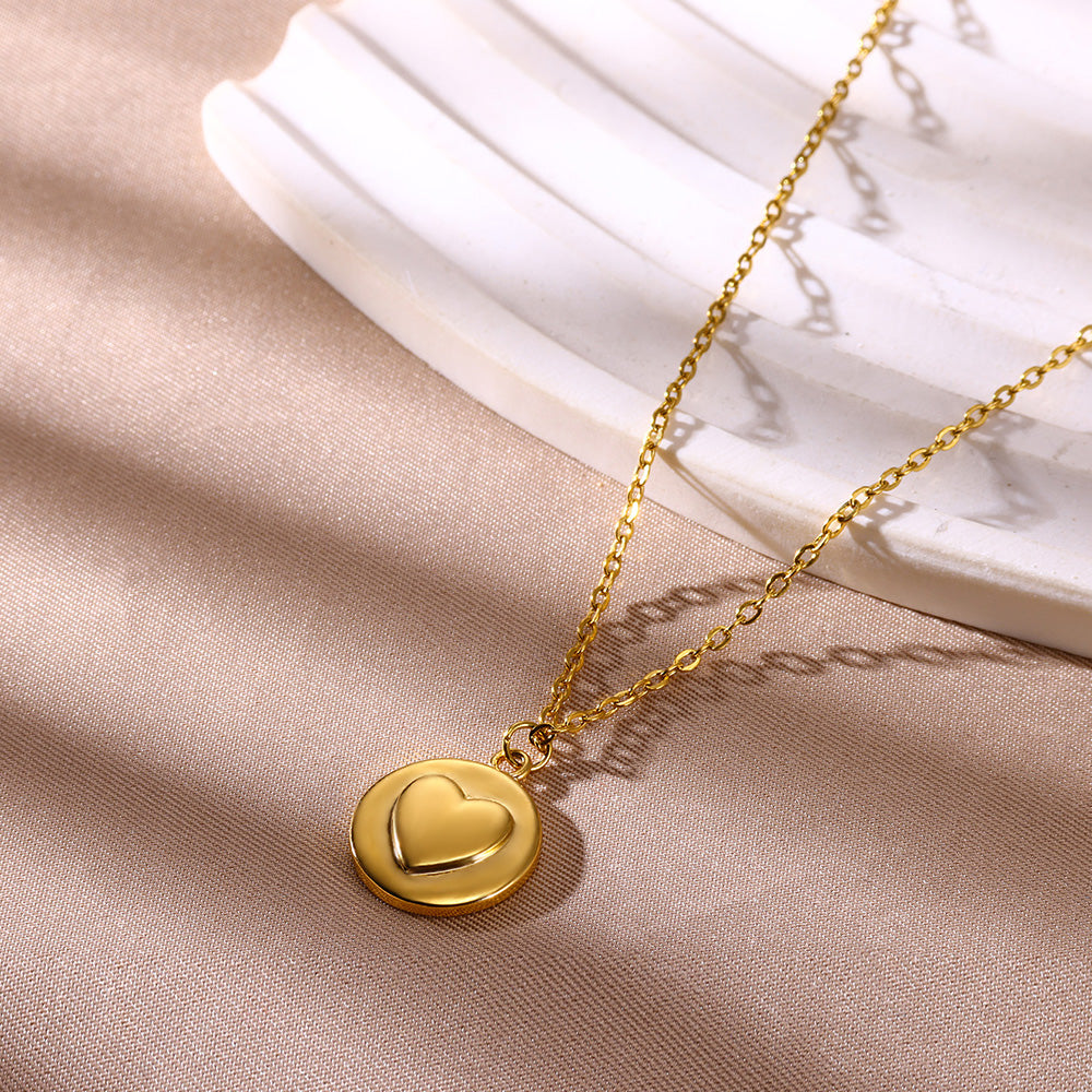 Gold Heart Pendant Necklace