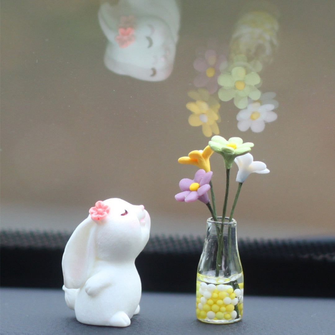 Cute Mini Little Daisy And Clay Rabbit Car Interior