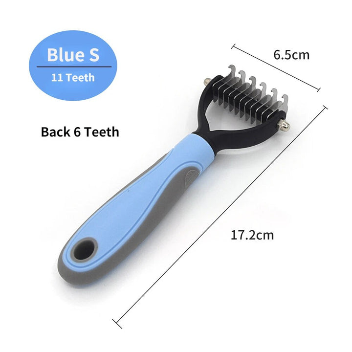 Premium Pet Deshedding Tool – Stainless Steel Dog & Cat Grooming Brush