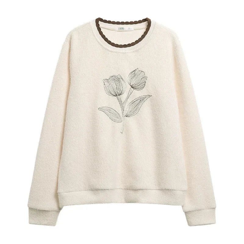 Women's Apricot Soft Casual Pullover