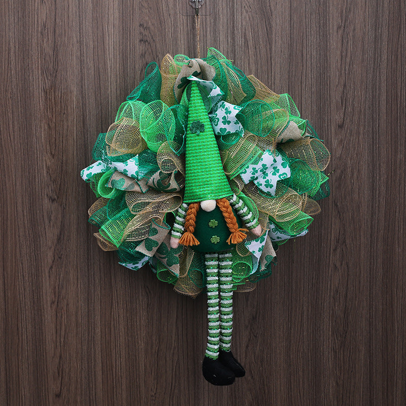 St Patrick Doll Garland Home Decoration Irish Festival Courtyard Decoration Door Hanging