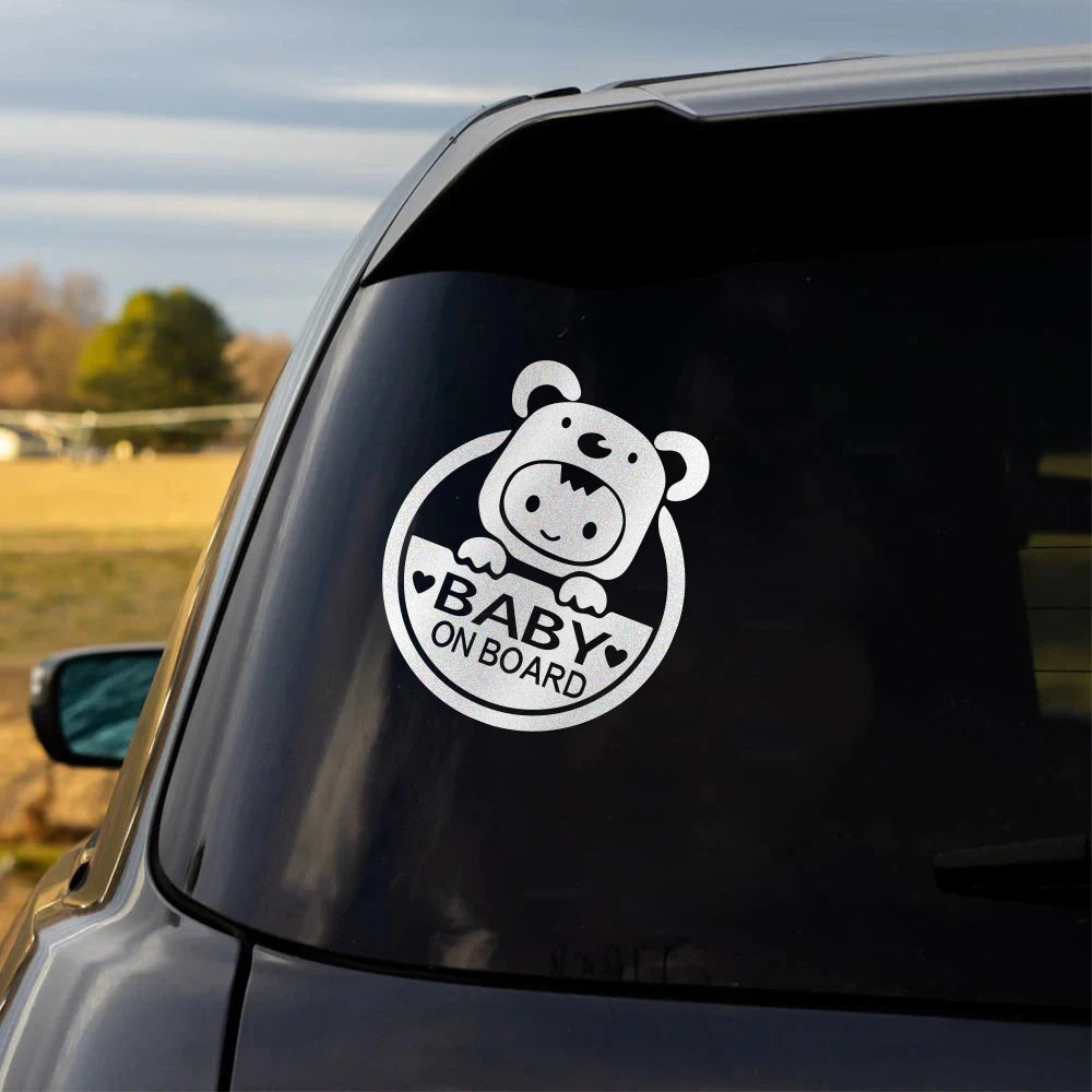 Reflective Baby on Board Car Decal