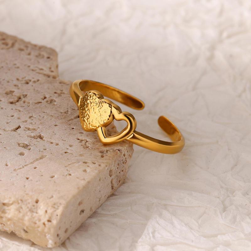 Minimalist Adjustable Heart Ring