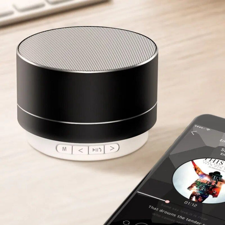 Compact Wireless Bluetooth Speaker with Subwoofer Sound & USB Power