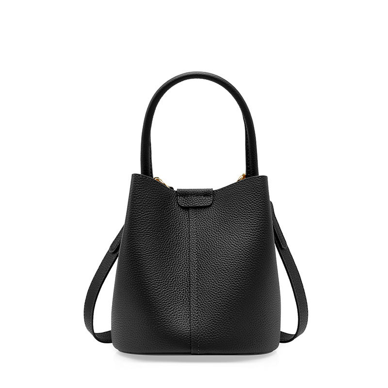 Leather Bucket Bag for Women