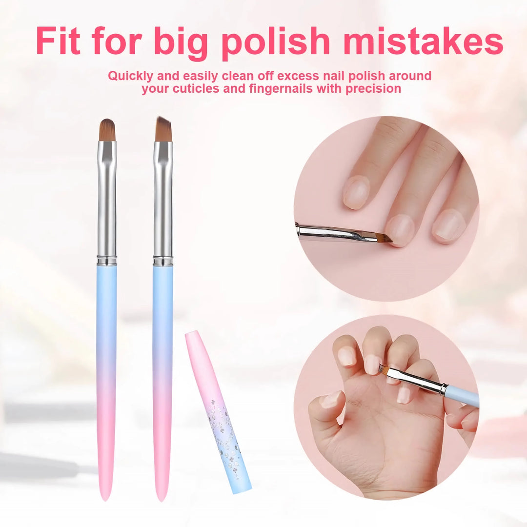 Nail Art Clean Up & Painting Brushes for Perfect Nail Design