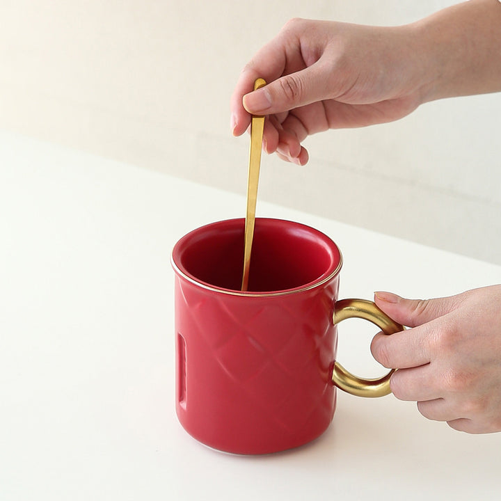 Creative Ceramic Mug Gold-plated Handle Coffee Cup