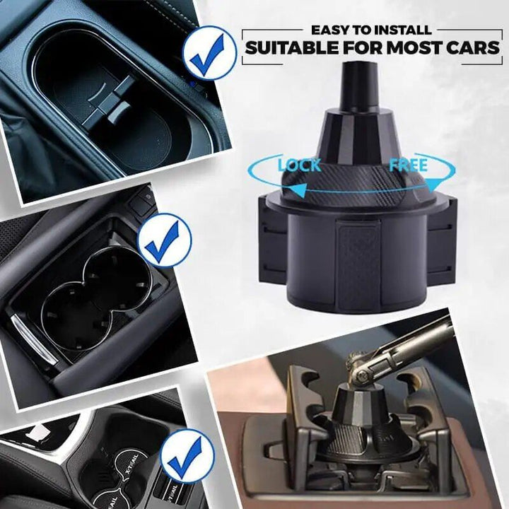 360° Swivel Car Storage Tray with Phone Slot