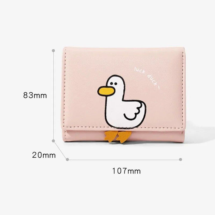 Charming Duck-Themed Mini Women's Wallet