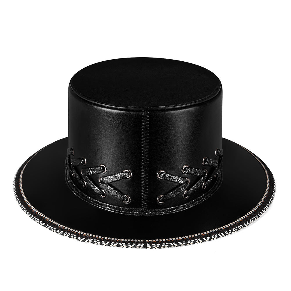 Halloween Punk Skull Black Top Hat