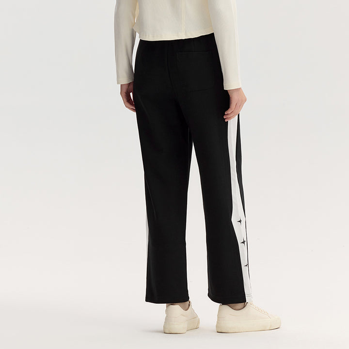 Elastic Waist Textured Wide Leg Pants