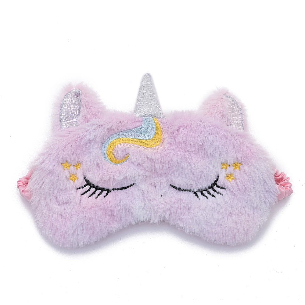 Cute Glitter Unicorn Plush Eye Mask