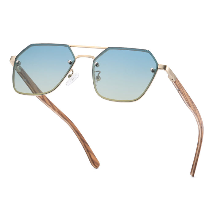 Polarized Wood Frame Sunglasses