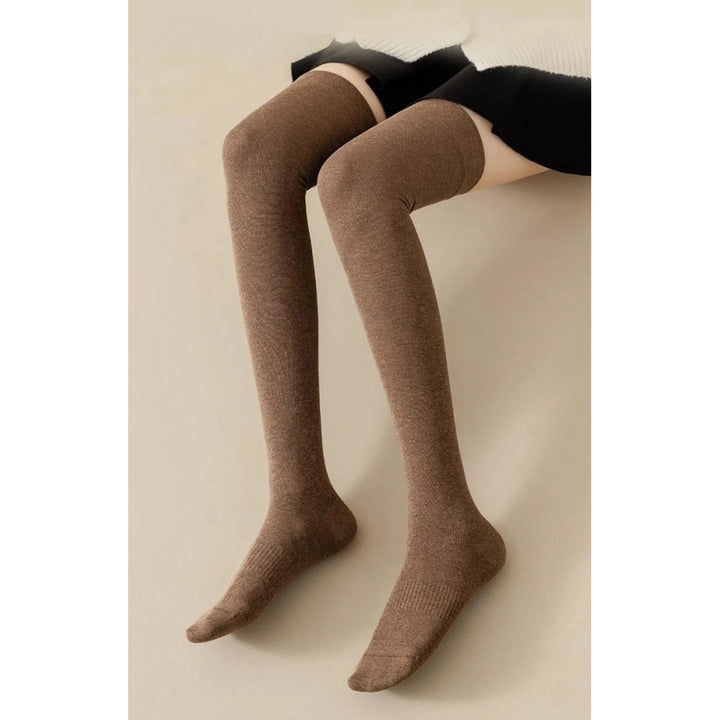 Long Thigh High Cotton Socks for Women