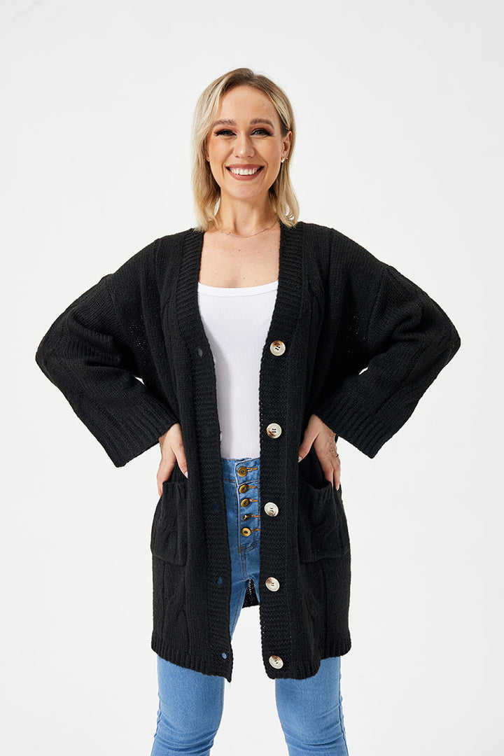 Women's Warm Long Casual Cardigan Sweater