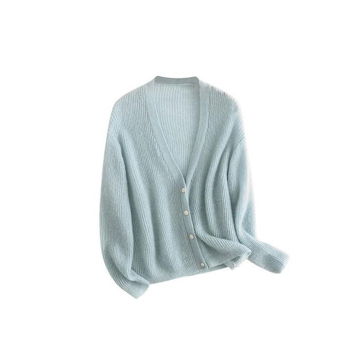 Women's Cozy Mohair-Wool Blend Cardigan