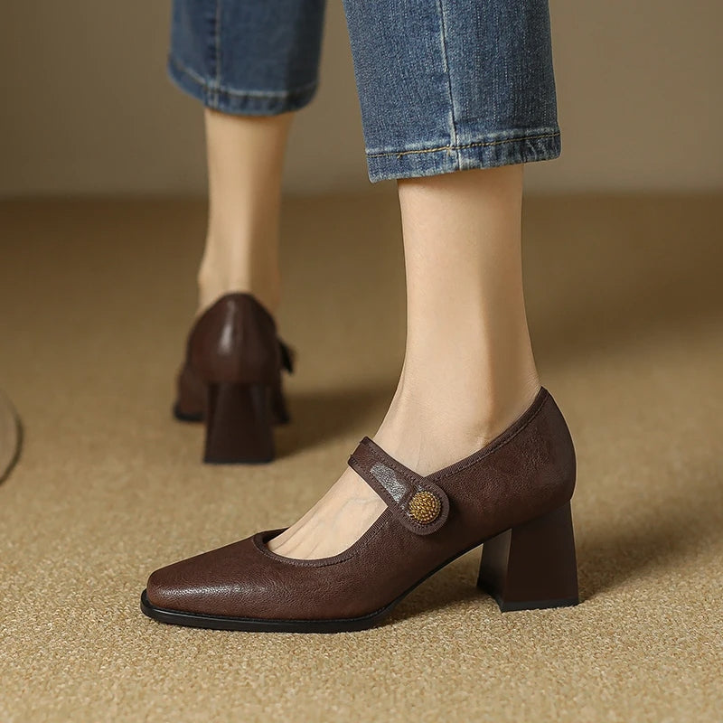 Elegant Autumn Mary Jane Pumps