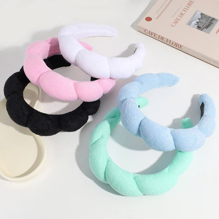 Soft Fluffy Sponge Headband for Makeup, Skincare & Hair Styling