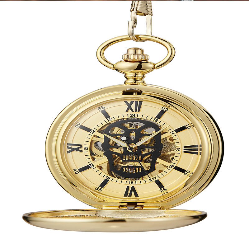 Skull Pocket Watch Hollow Flip Retro Mechanical