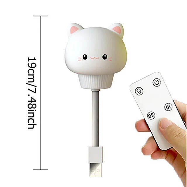 Adjustable Brightness Cartoon Night Light with Remote