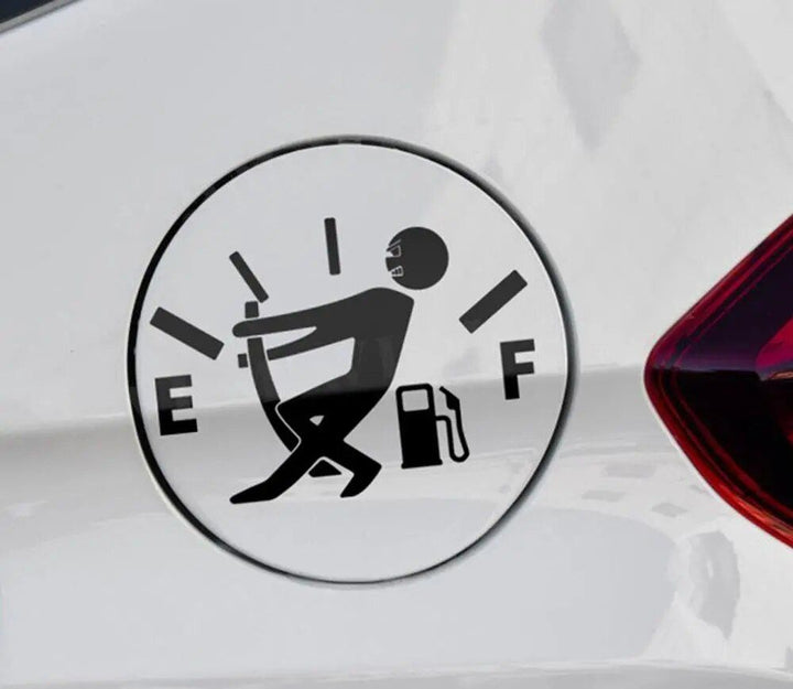 Universal Reflective Fuel Gauge Empty Decal