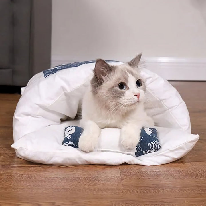 Printed Cat Cave Bed