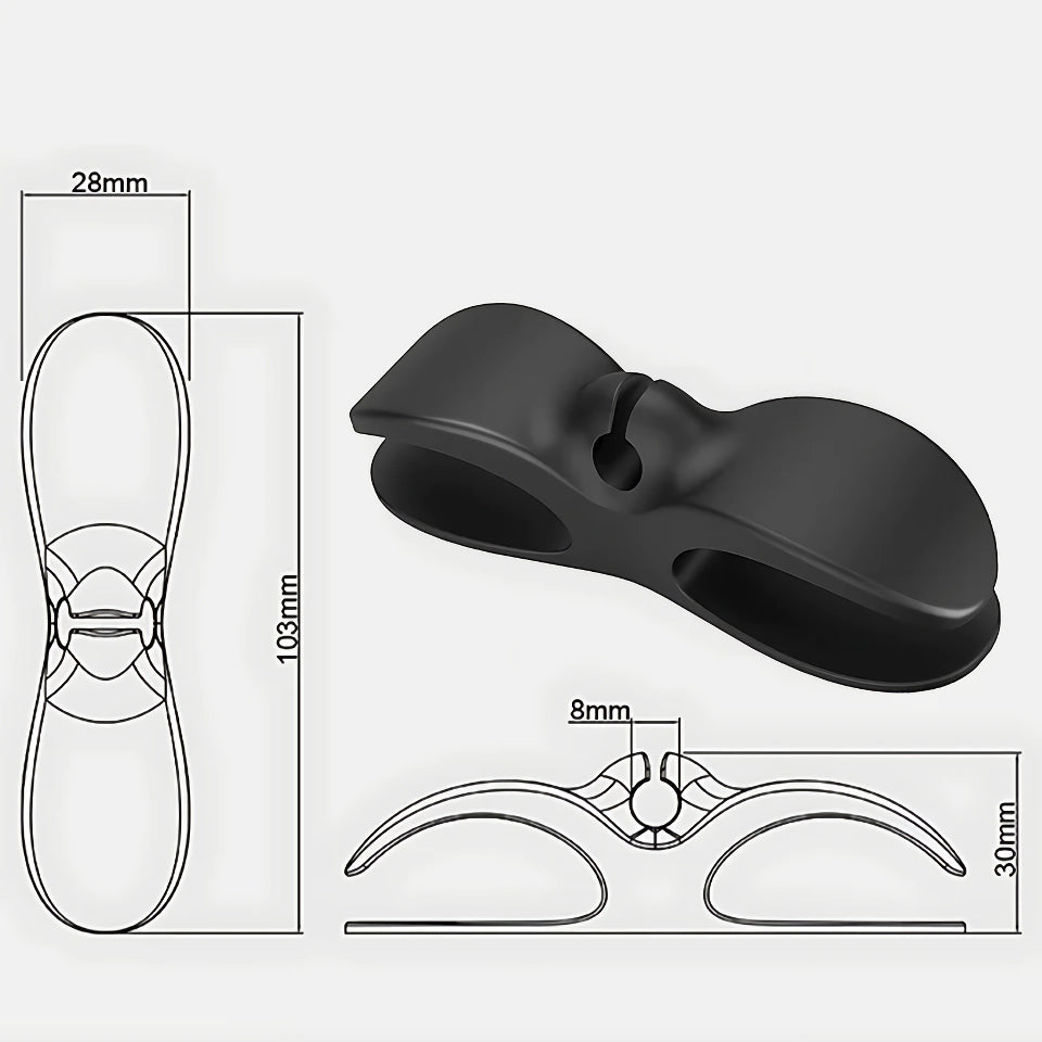 Multi-Use Silicone Cord Winder - Cable Management Clips for Home and Office Appliances