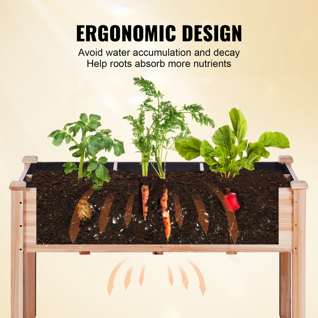 Elevated Wooden Garden Bed Planter Kit