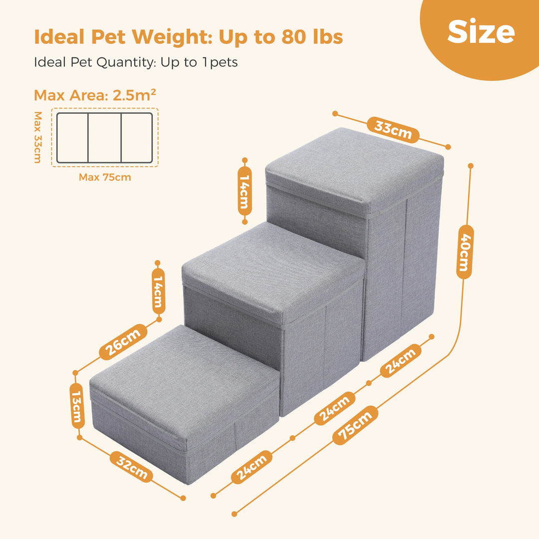 Foldable 2-in-1 Pet Stairs