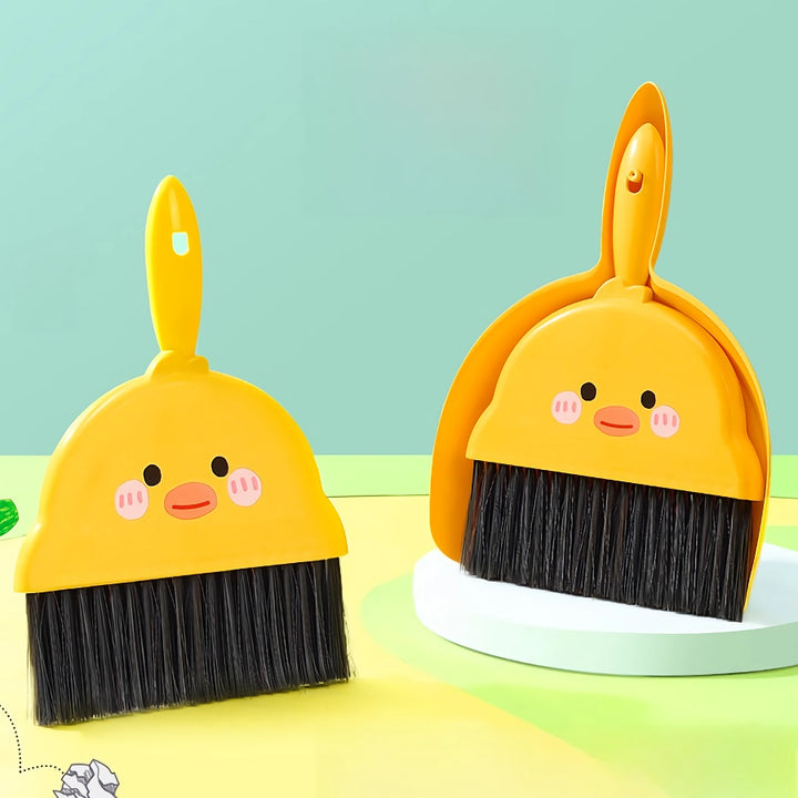 Compact Table Broom and Dustpan Set for Kids