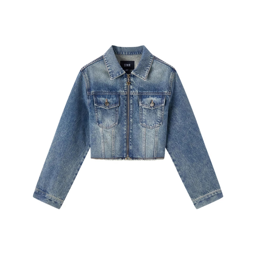 Stylish Women's Short Denim Jacket