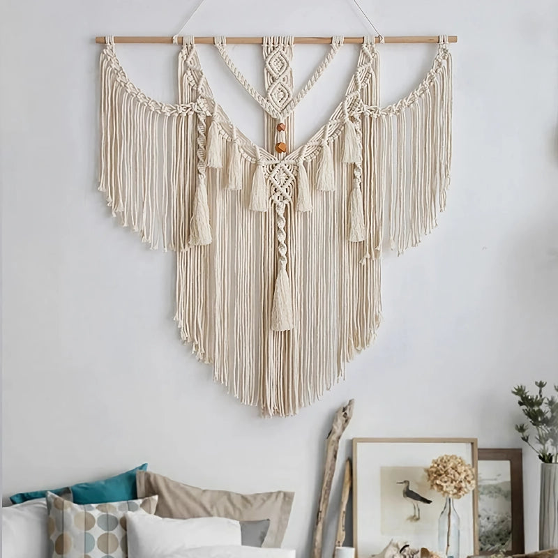 Large Macrame Wall Hanging Tapestry with Tassels