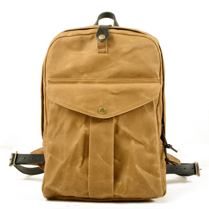 Retro Outdoor Large Capacity Canvas Stitching Backpack