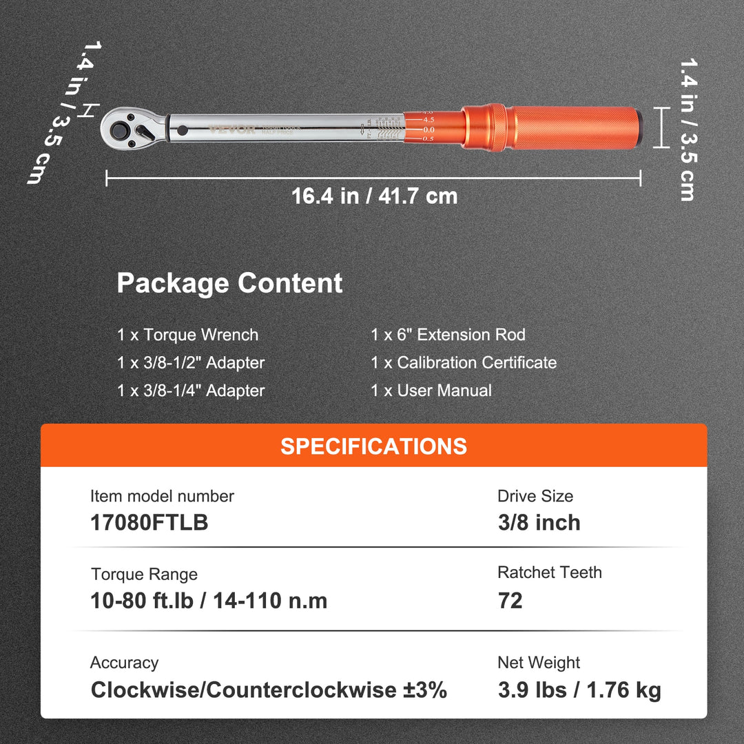 Precision Mechanical Torque Wrench Set for Professional & Home Use