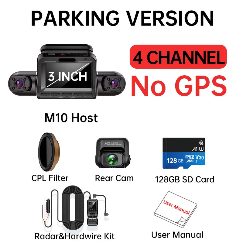 2K 1440P Dash Cam with 360° Coverage