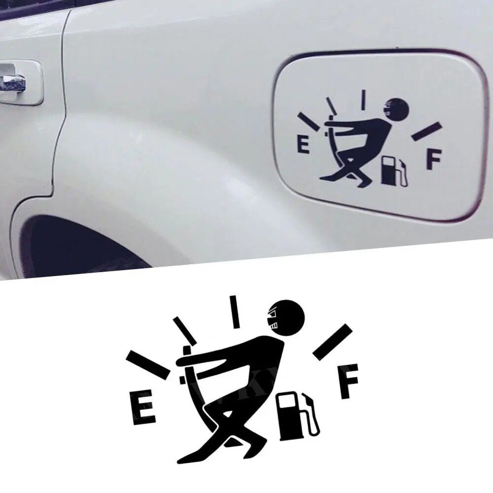 Universal Reflective Fuel Gauge Empty Decal