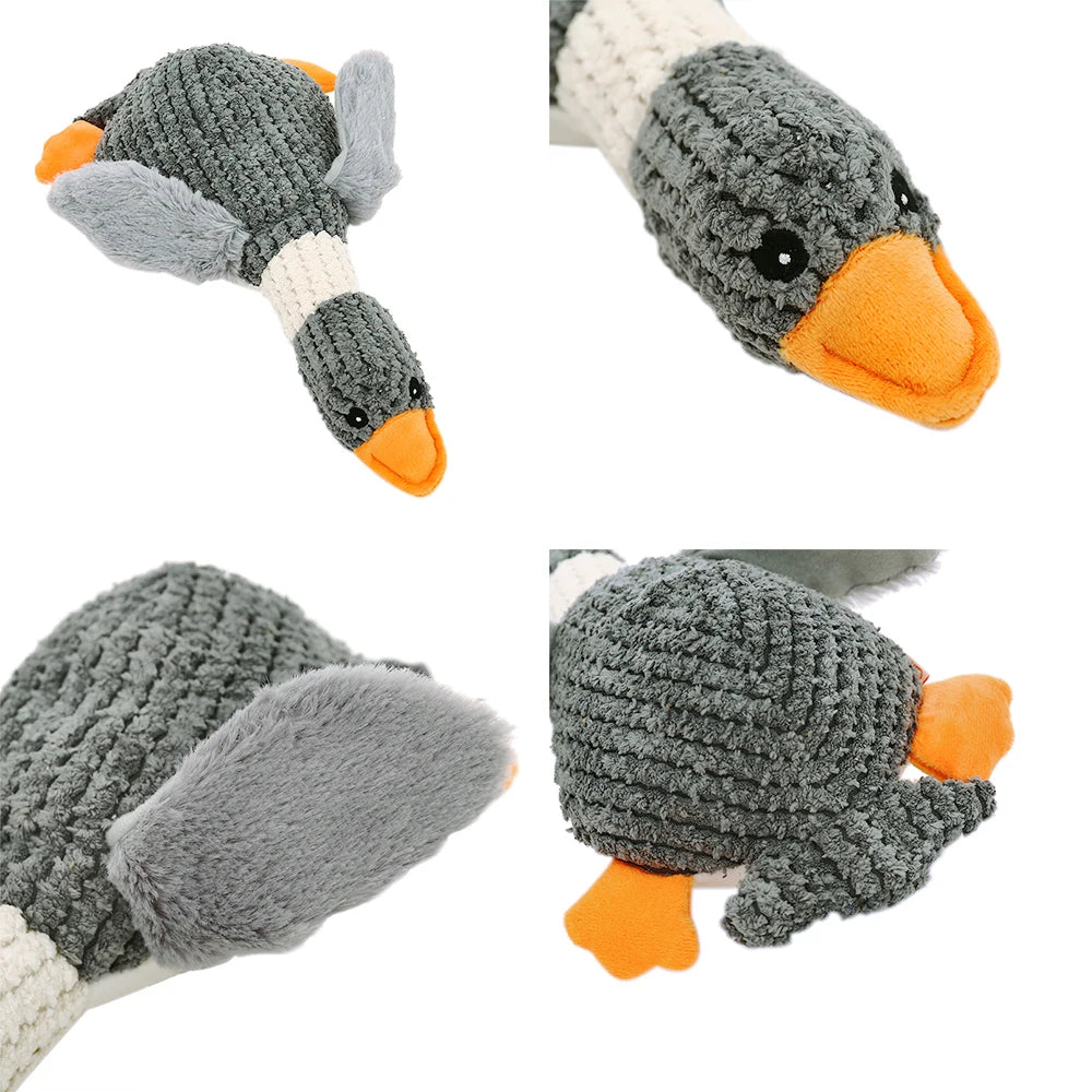 Wild-Goose Shaped Squeaky Plush Chew Toy for Dogs – Soft, Fun & Durable