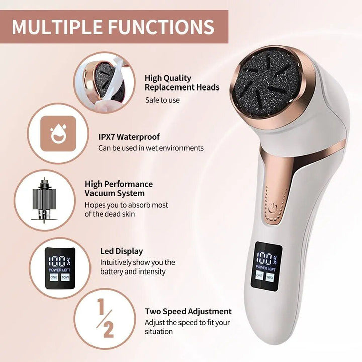 Rechargeable Electric Foot Callus Remover: Portable Pedicure Tool for Smooth Feet