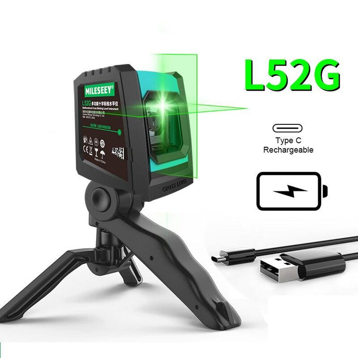 360° 2-Line Laser Level with Tripod and Battery – Self-Leveling Horizontal and Vertical Cross