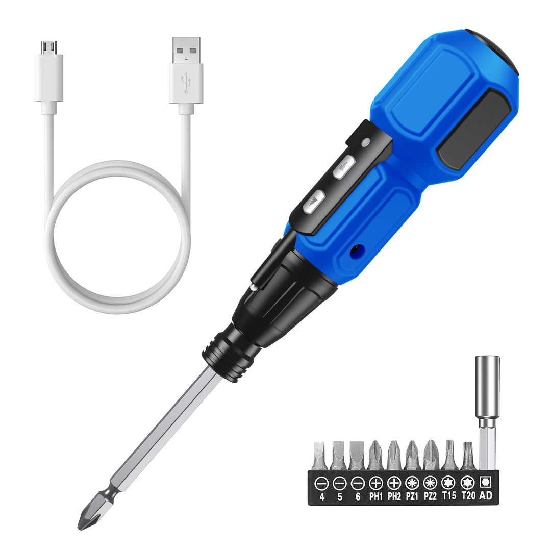 9-in-1 Rechargeable Cordless Screwdriver Set with LED Lights