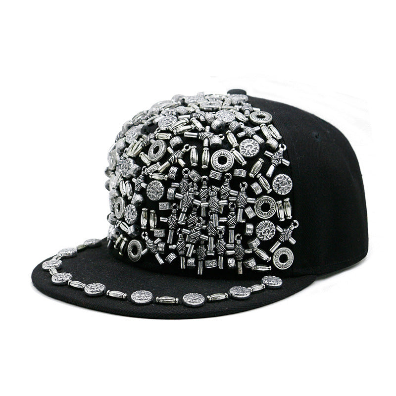 European And American Harajuku Style Hat Nail Cross Skull Rivet