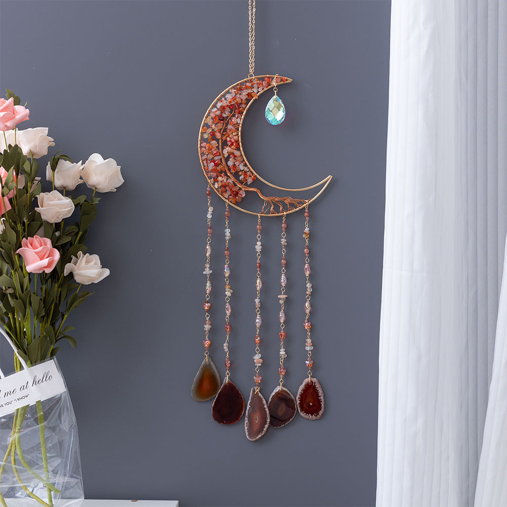 Natural Agate Crystal Crushed Stone Dream Catcher