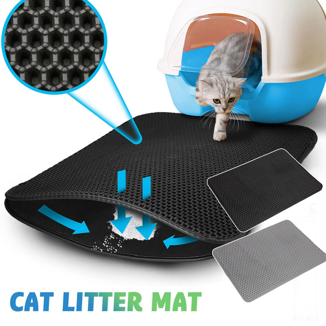 Double Layer Non-Slip Waterproof Cat Litter Mat