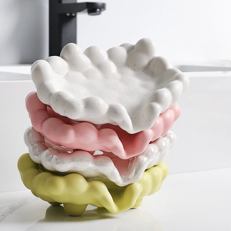 Ceramic Cloud Drain Soap Dish