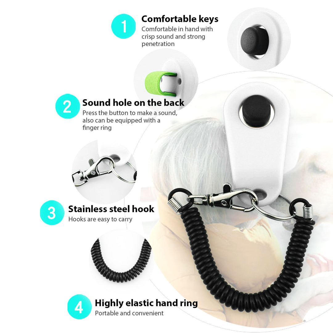 Adjustable Dog Training Clicker with Wrist Strap