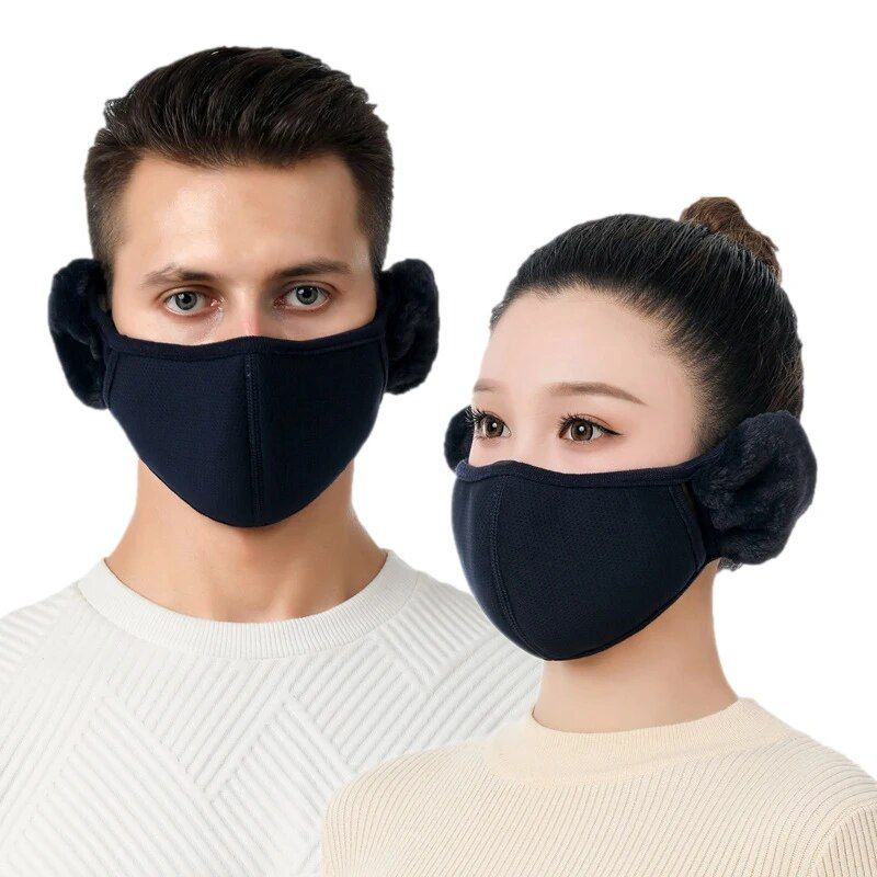 Windproof Thermal Ski Mask with Earmuffs - Unisex Winter Sports Face Cover