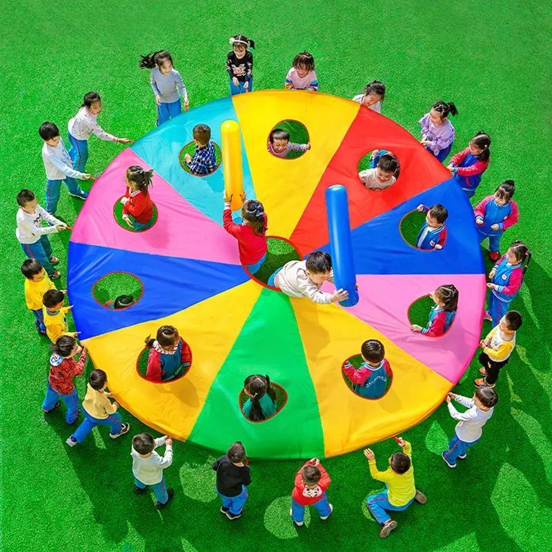 Rainbow Umbrella Parachute Game