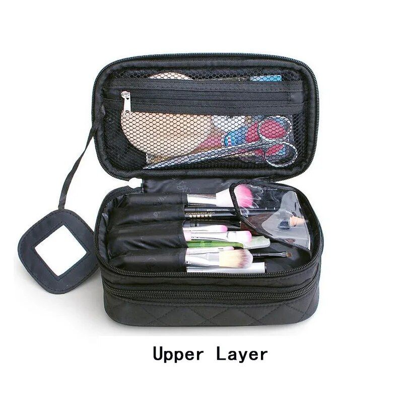 Fashionable Travel Cosmetic Organizer Bag: Professional Makeup and Toiletry Storage Case